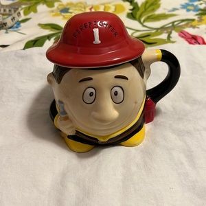 Firefighter mug with lid